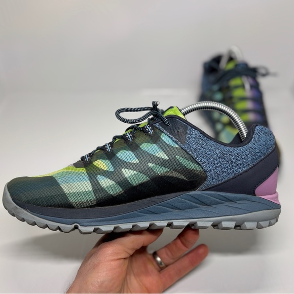 Merrell Women’s Trail Sneakers 9.5W Multicolor Rainbow Hiking Athletic Shoes - Picture 12 of 13